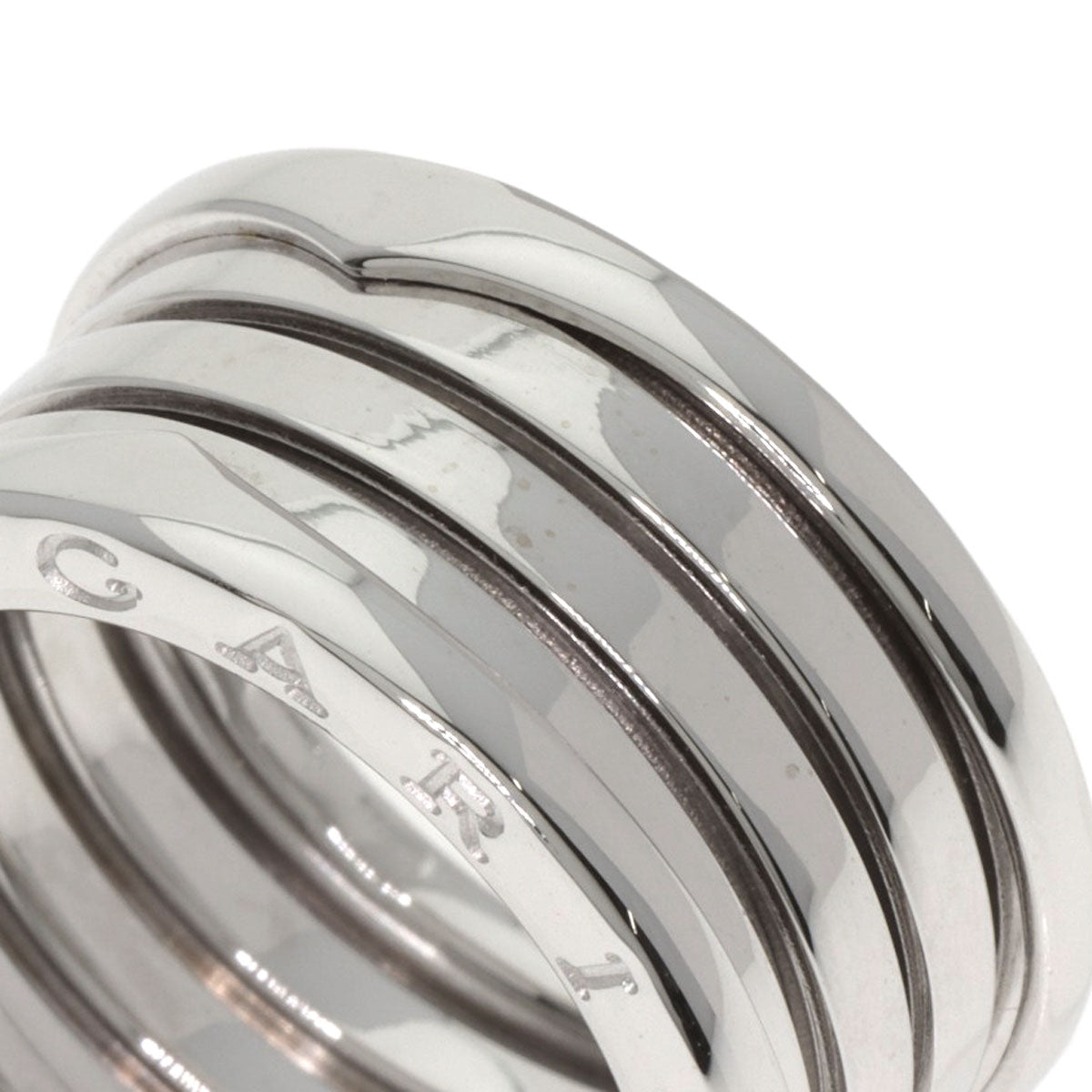 BVLGARI B.zero1 4 Band #56 Ring K18 White Gold Ladies [Used]