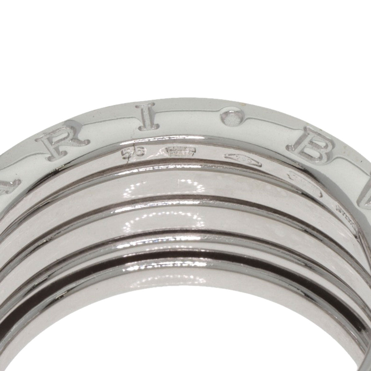 BVLGARI B.zero1 4 Band #56 Ring K18 White Gold Ladies [Used]
