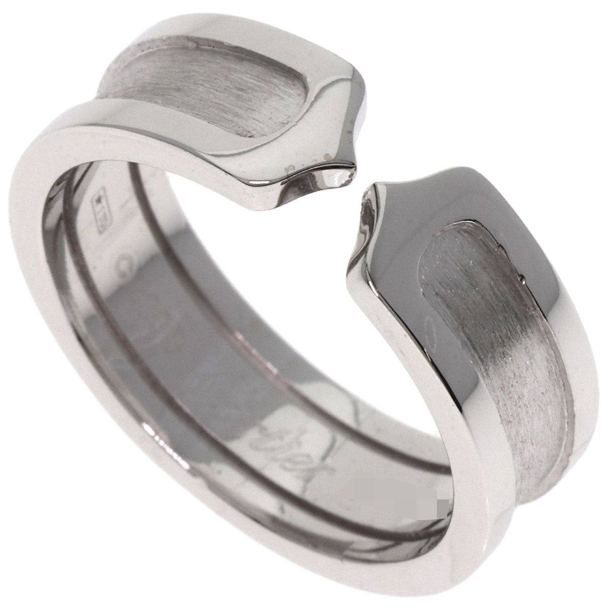 CARTIER C2 Ring SM #55 Ring K18 White Gold Ladies [Used]