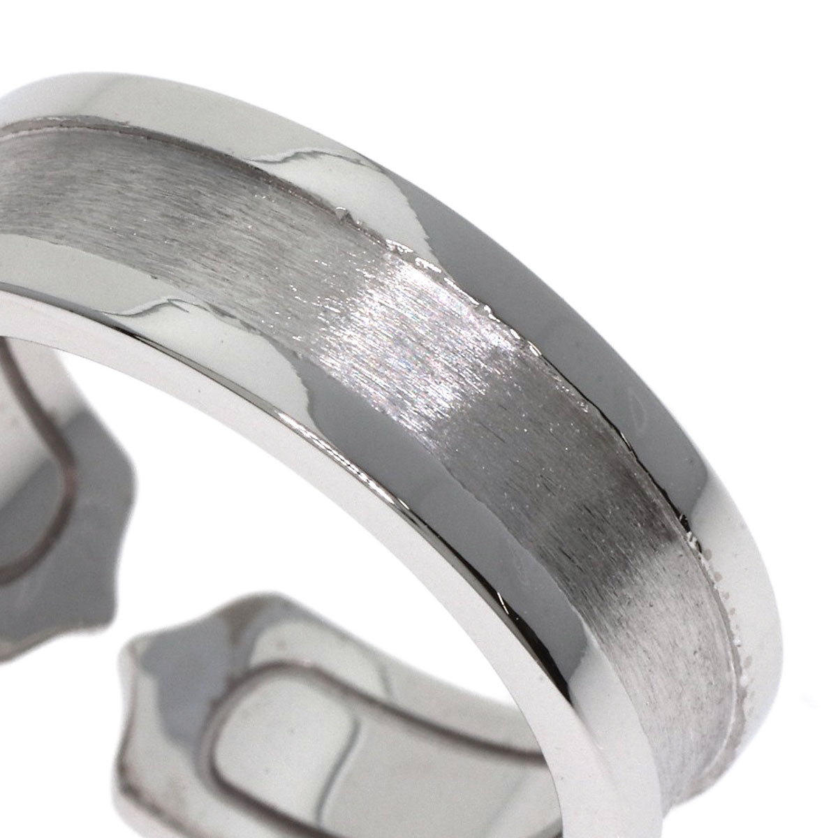CARTIER C2 Ring SM #55 Ring K18 White Gold Ladies [Used]