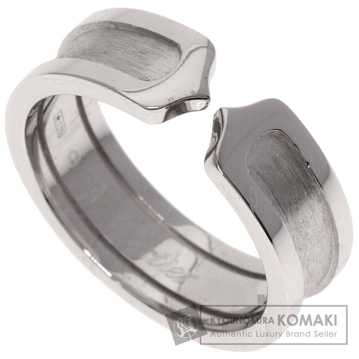 CARTIER C2 Ring SM #55 Ring K18 White Gold Ladies [Used]