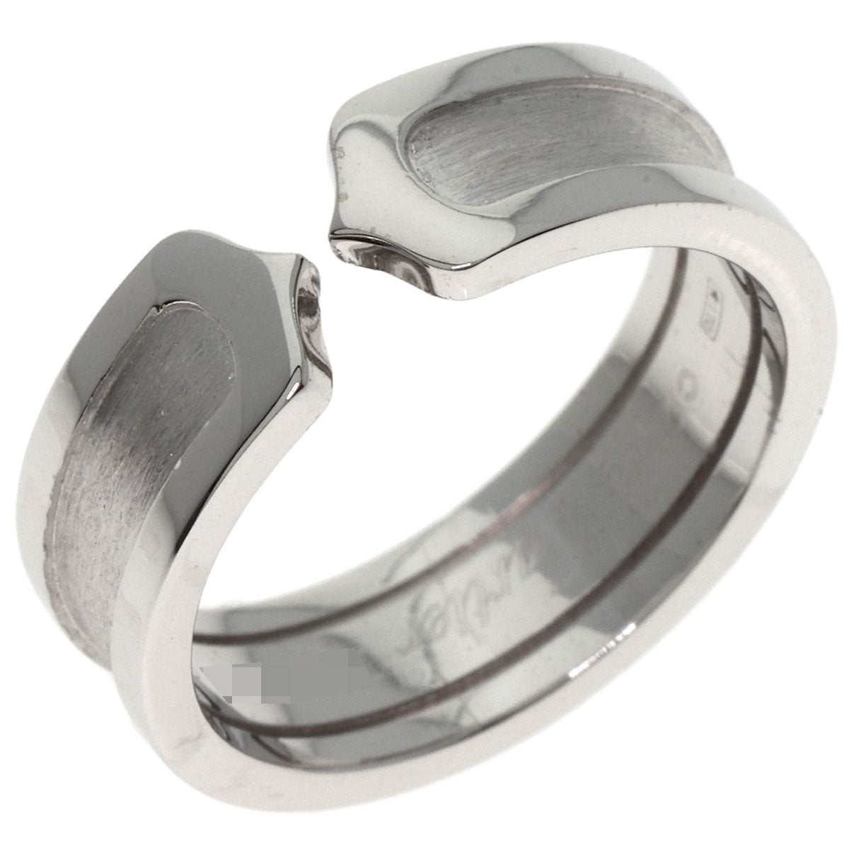 CARTIER C2 Ring SM #55 Ring K18 White Gold Ladies [Used]