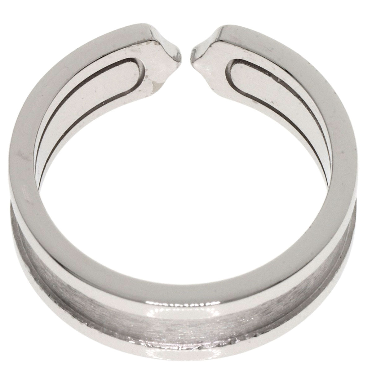 CARTIER C2 Ring SM #55 Ring K18 White Gold Ladies [Used]