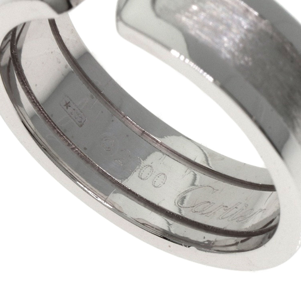 CARTIER C2 Ring SM #55 Ring K18 White Gold Ladies [Used]