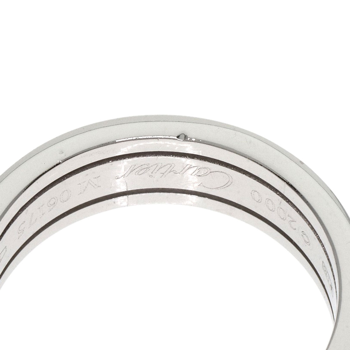 CARTIER C2 Ring SM #55 Ring K18 White Gold Ladies [Used]