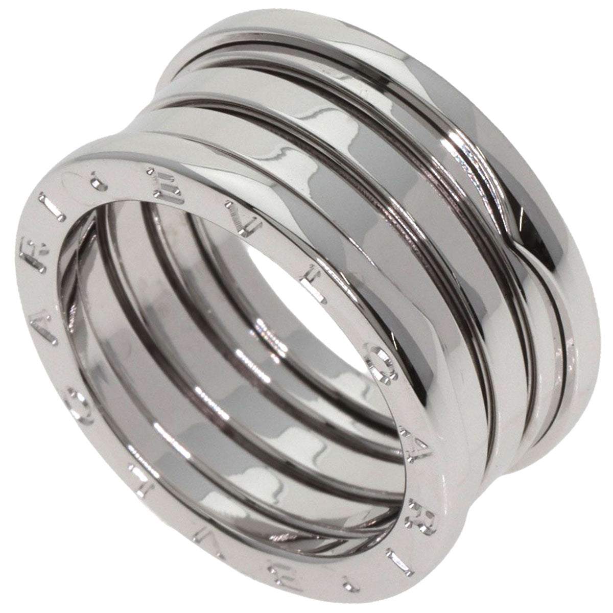 BVLGARI B.zero1 4 band #58 Ring K18 White Gold Ladies [Used]