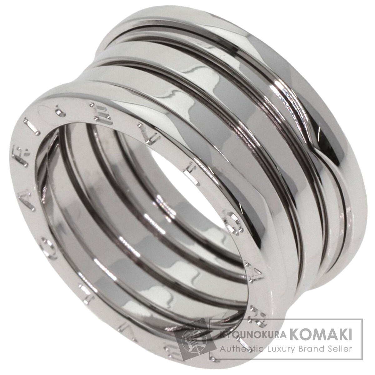 BVLGARI B.zero1 4 band #58 Ring K18 White Gold Ladies [Used]
