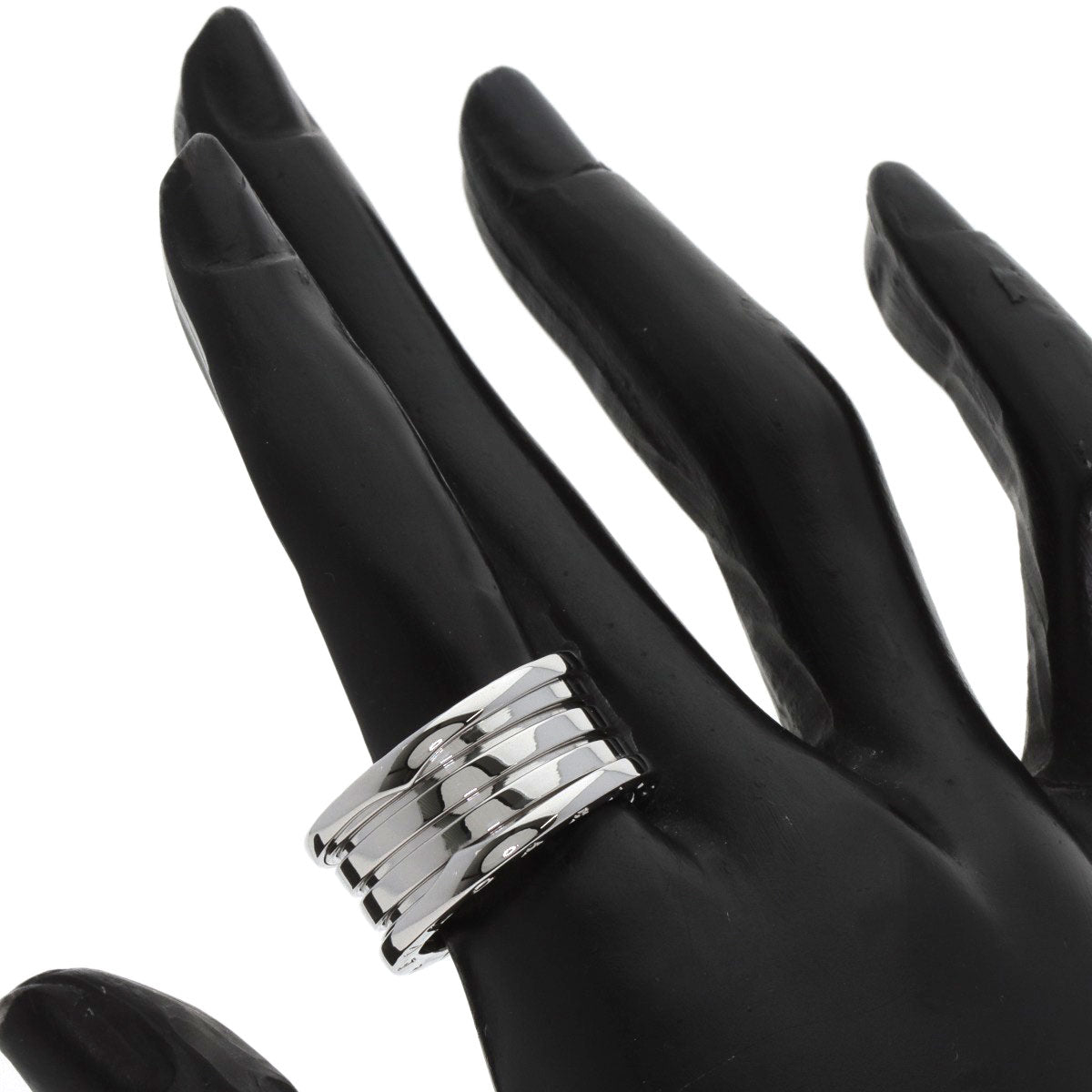 BVLGARI B.zero1 4 band #58 Ring K18 White Gold Ladies [Used]