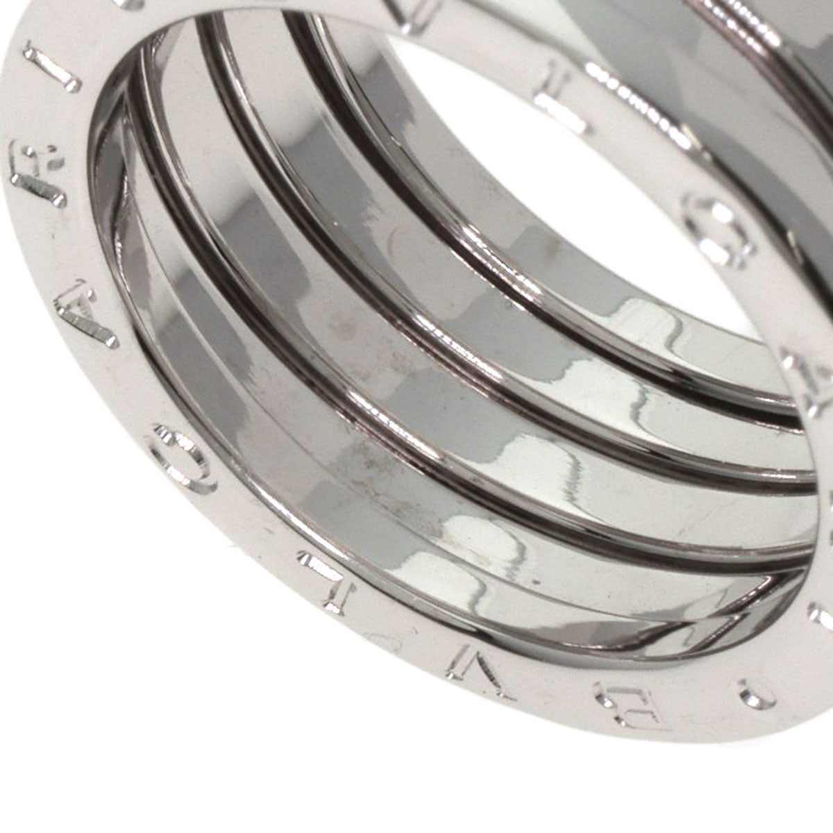 BVLGARI B.zero1 4 band #58 Ring K18 White Gold Ladies [Used]