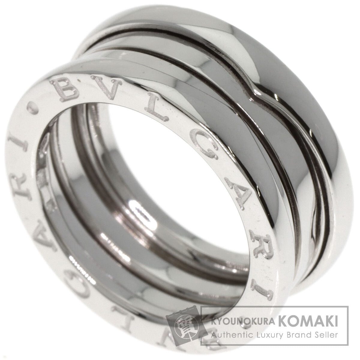 BVLGARI B.zero1 2 Band #51 Ring K18 White Gold Ladies [Used]