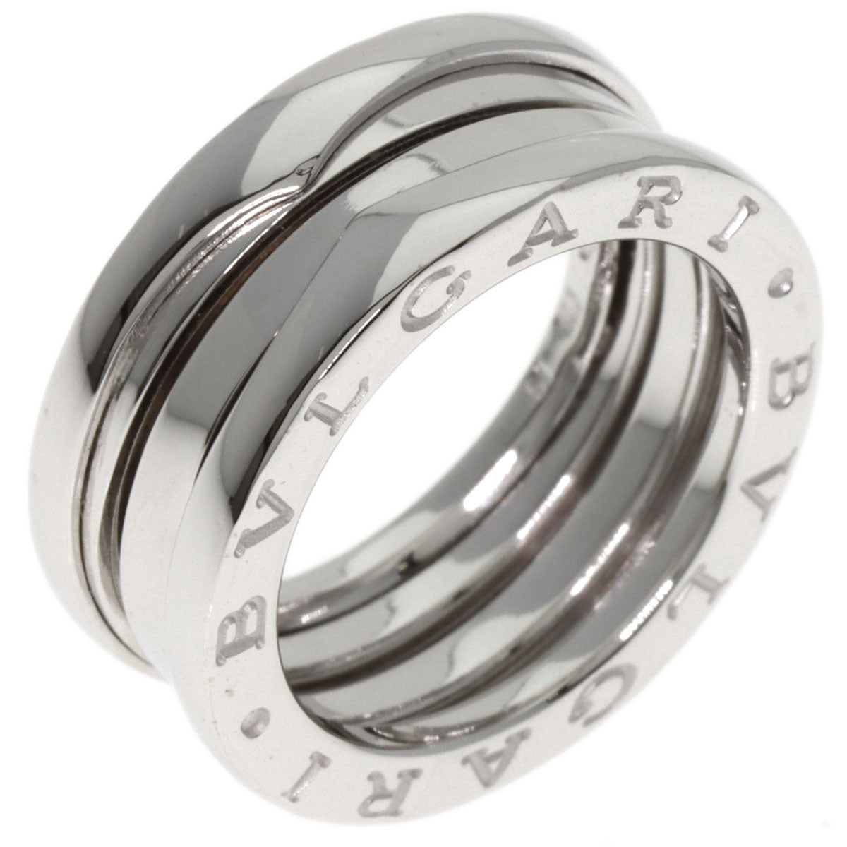 BVLGARI B.zero1 2 Band #51 Ring K18 White Gold Ladies [Used]