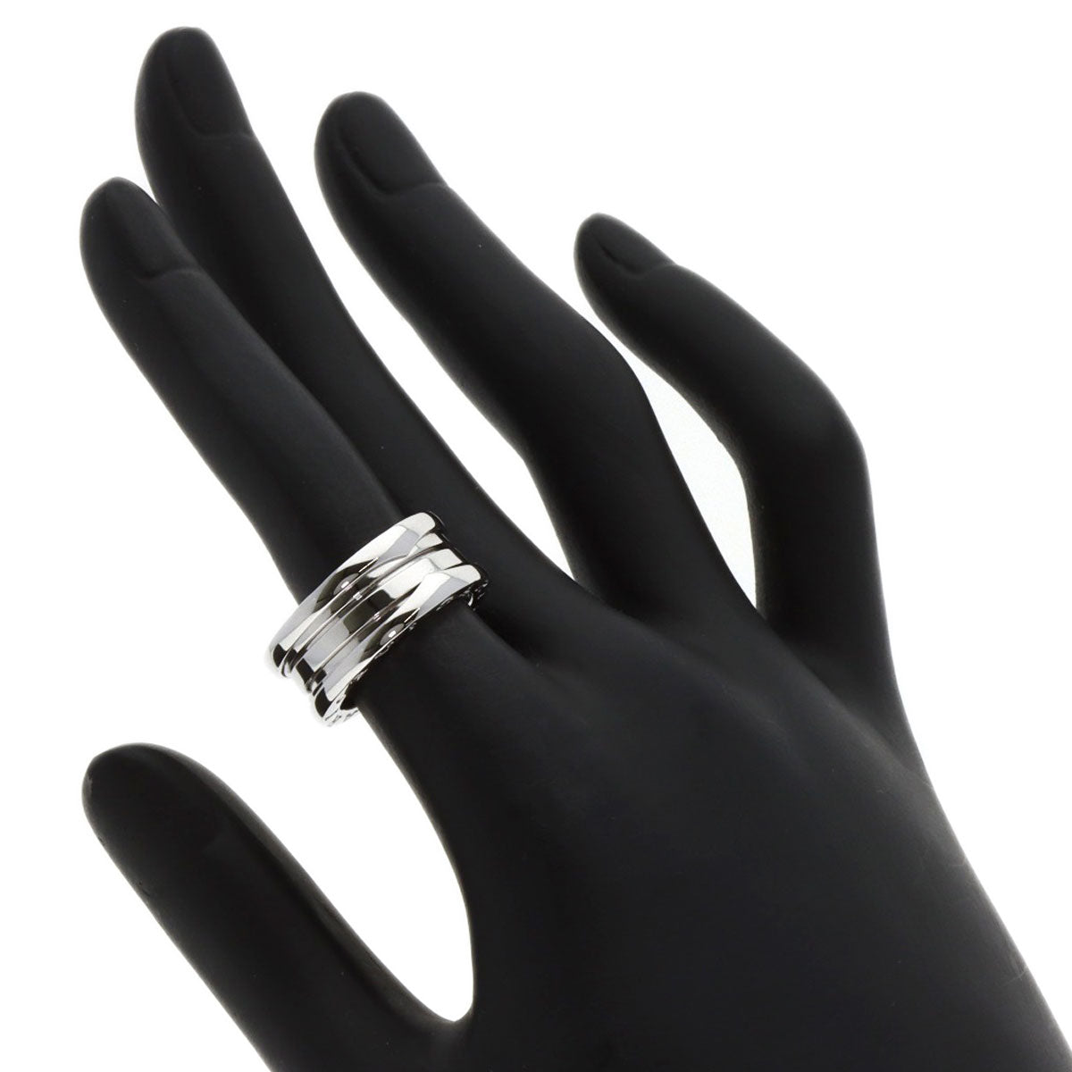 BVLGARI B.zero1 2 Band #51 Ring K18 White Gold Ladies [Used]