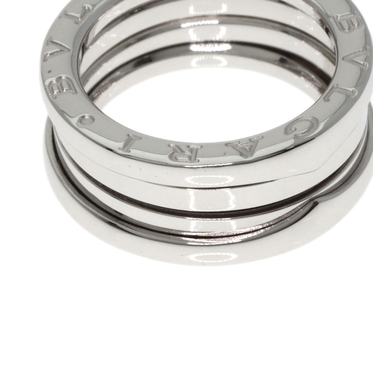 BVLGARI B.zero1 2 Band #51 Ring K18 White Gold Ladies [Used]