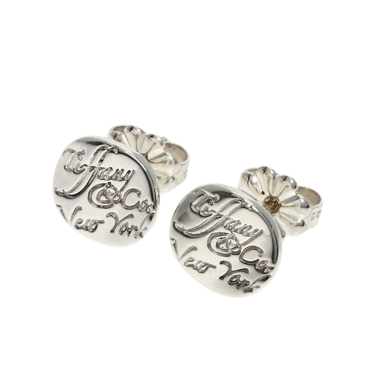 TIFFANY&Co. Notes round earring Silver Ladies [Used]