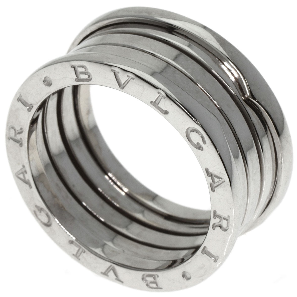 BVLGARI B.zero1 4 band #60 Ring K18 White Gold Ladies [Used]