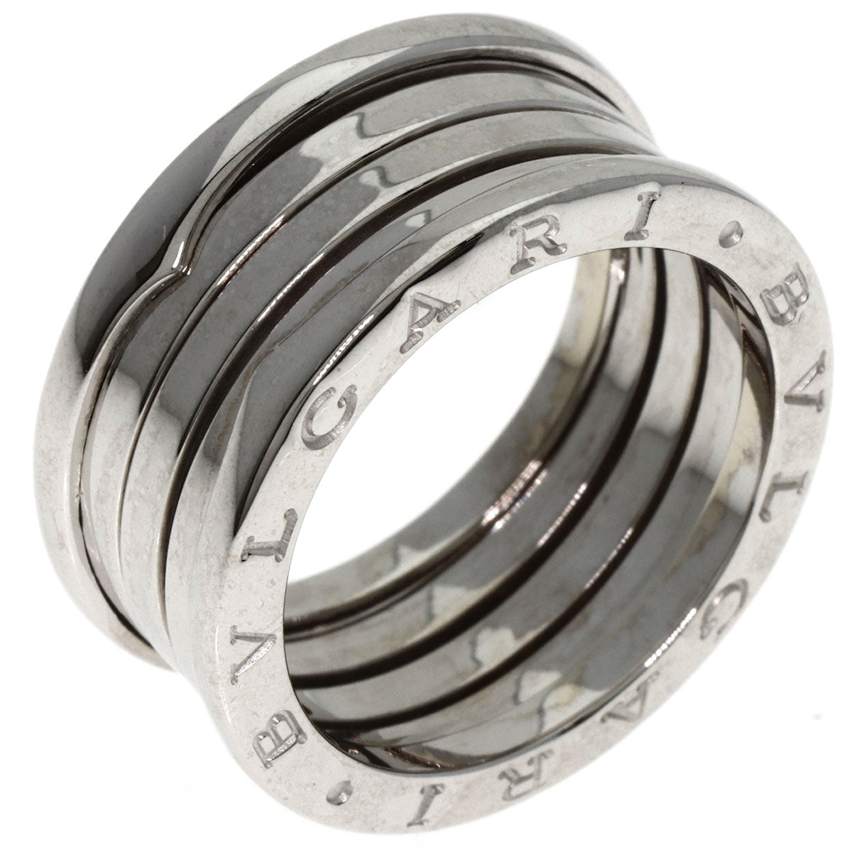 BVLGARI B.zero1 4 band #60 Ring K18 White Gold Ladies [Used]