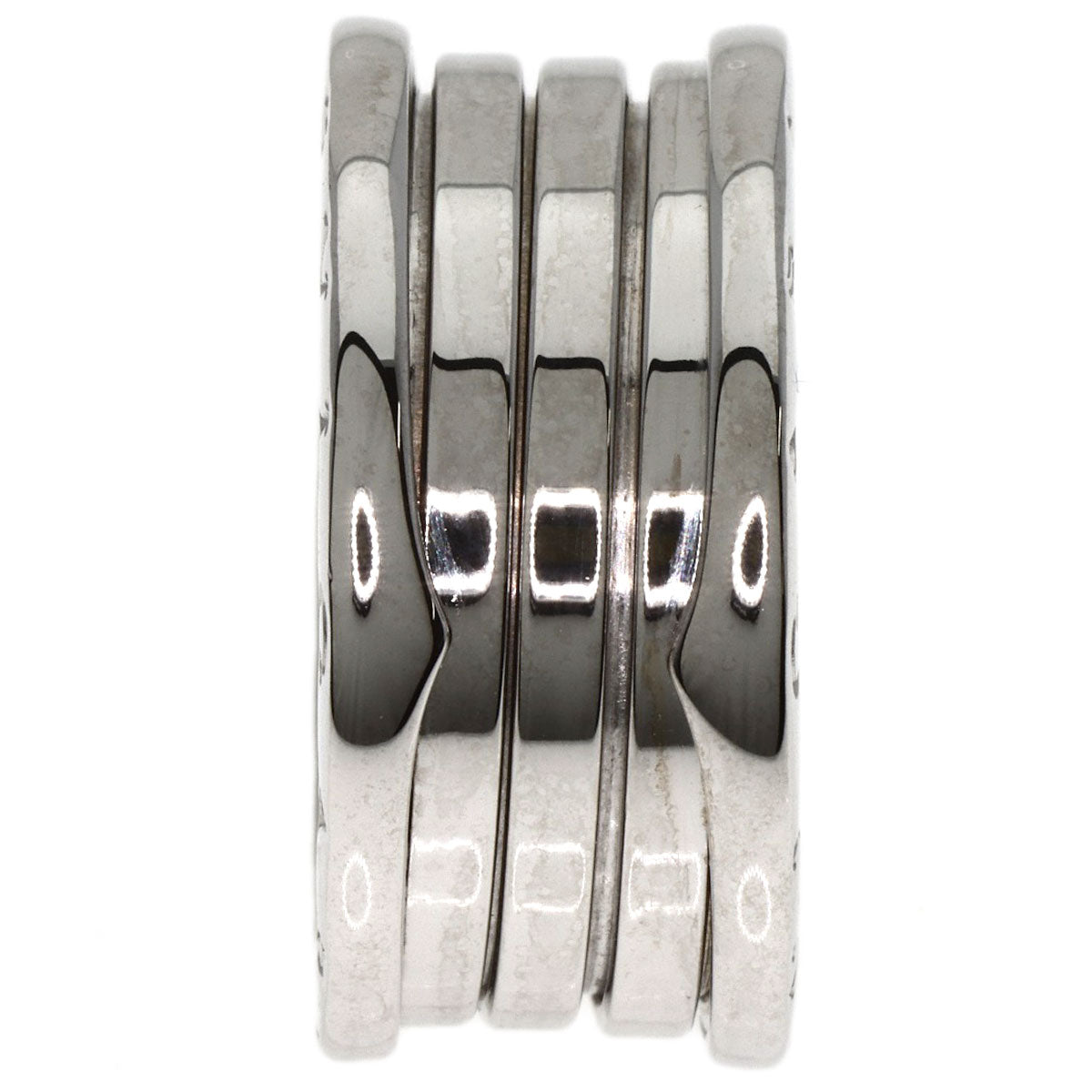 BVLGARI B.zero1 4 band #60 Ring K18 White Gold Ladies [Used]