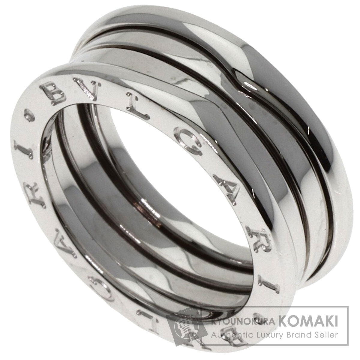 BVLGARI B.zero1 2 band #54 Ring K18 White Gold Ladies [Used]