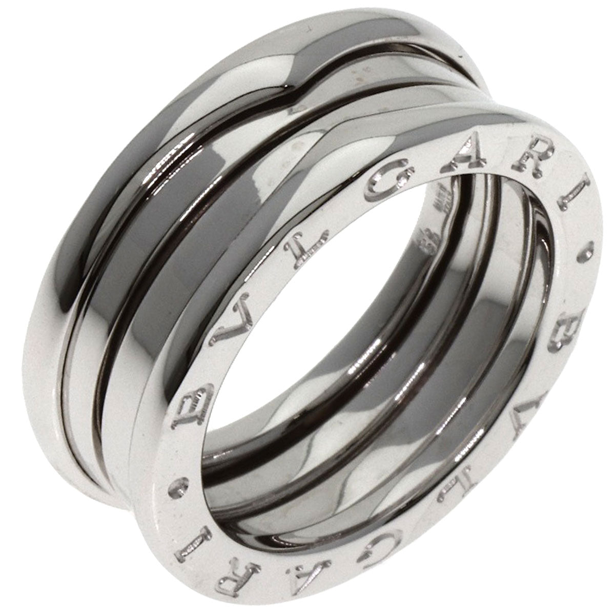 BVLGARI B.zero1 2 band #54 Ring K18 White Gold Ladies [Used]