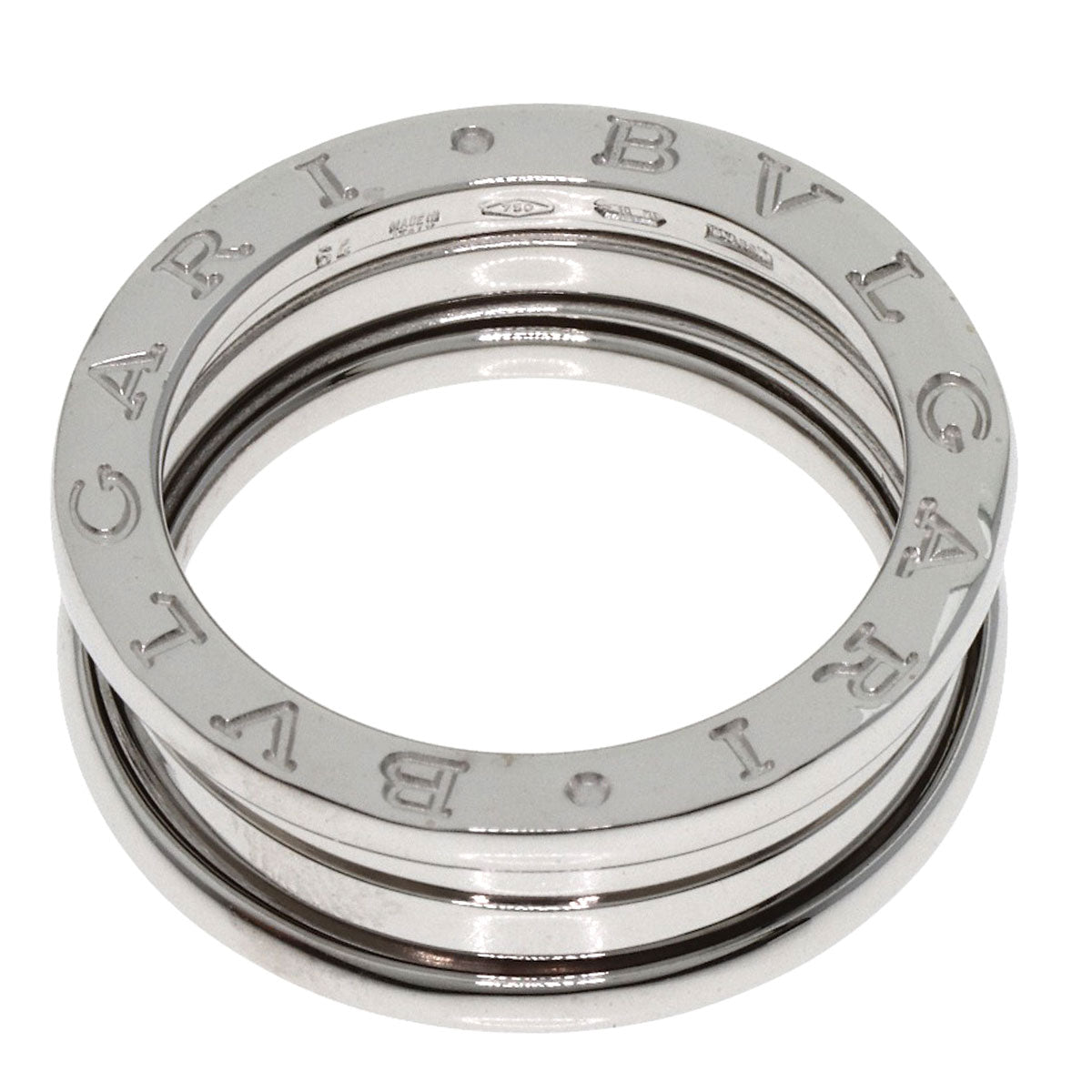 BVLGARI B.zero1 2 band #54 Ring K18 White Gold Ladies [Used]