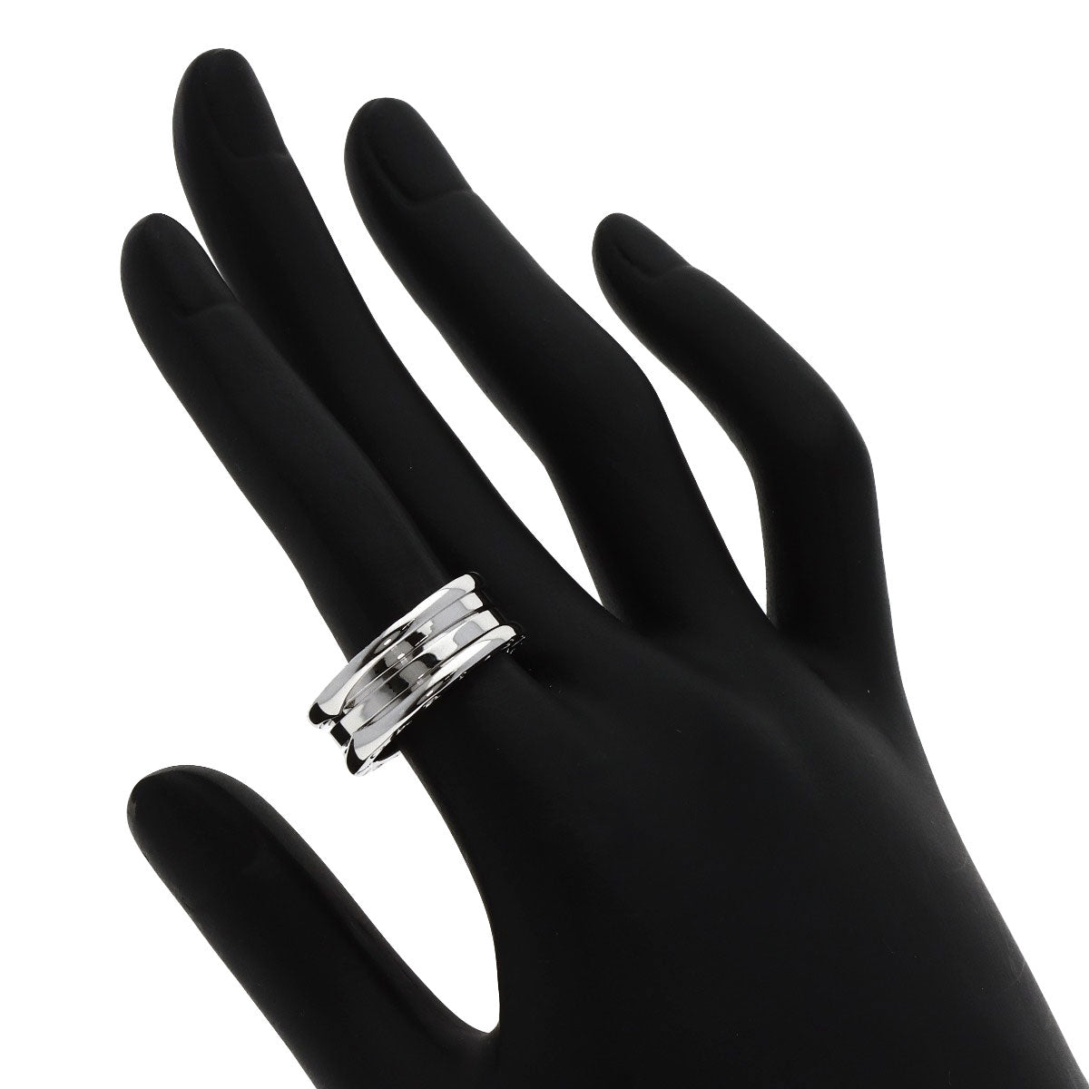 BVLGARI B.zero1 2 band #54 Ring K18 White Gold Ladies [Used]