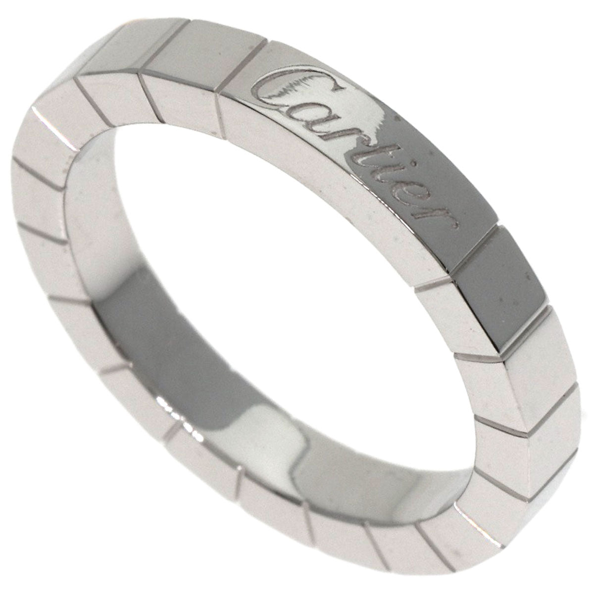 CARTIER Laniere # 51 Ring K18 White Gold Ladies [Used]