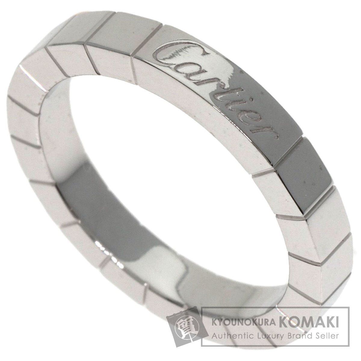 CARTIER Laniere # 51 Ring K18 White Gold Ladies [Used]