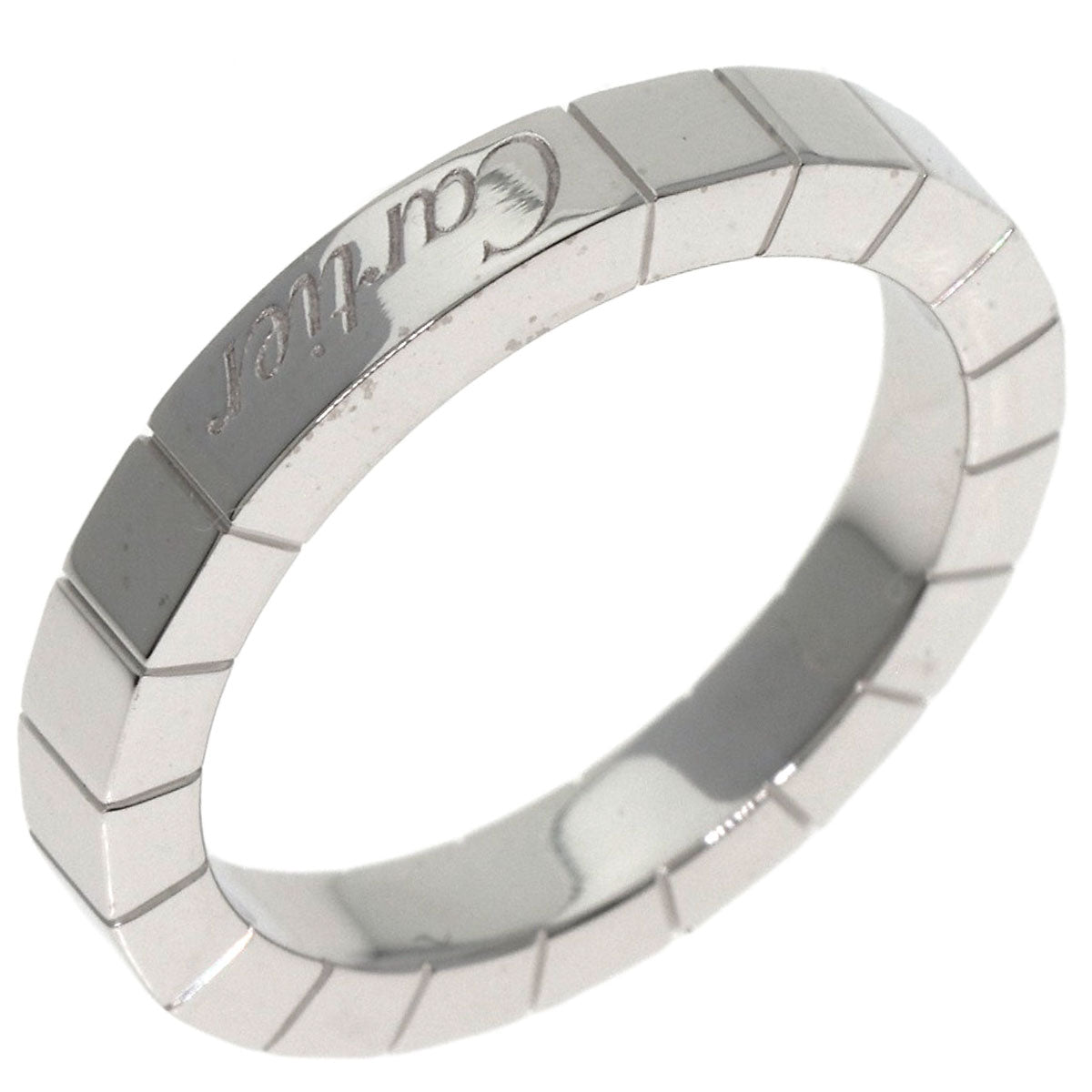 CARTIER Laniere # 51 Ring K18 White Gold Ladies [Used]