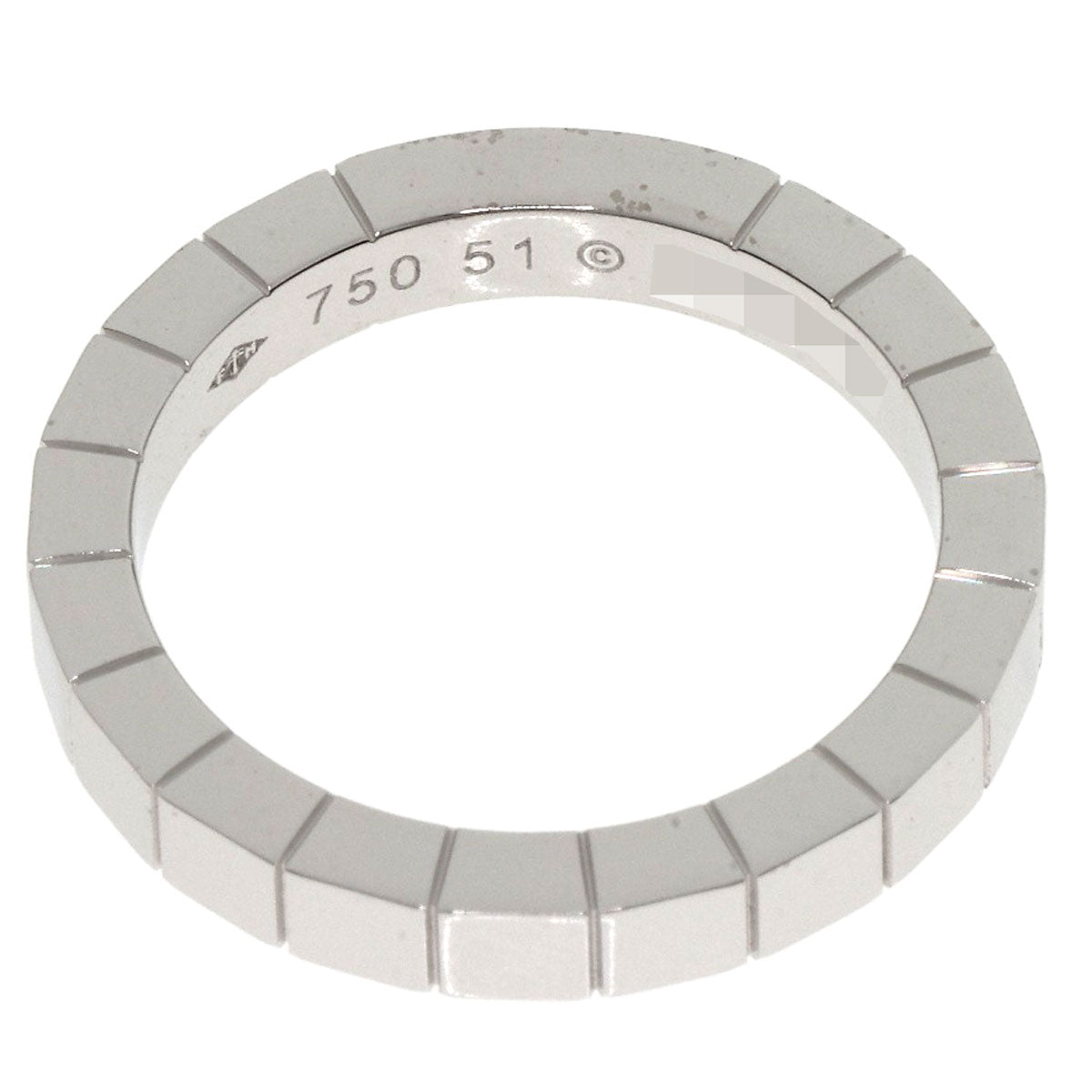 CARTIER Laniere # 51 Ring K18 White Gold Ladies [Used]