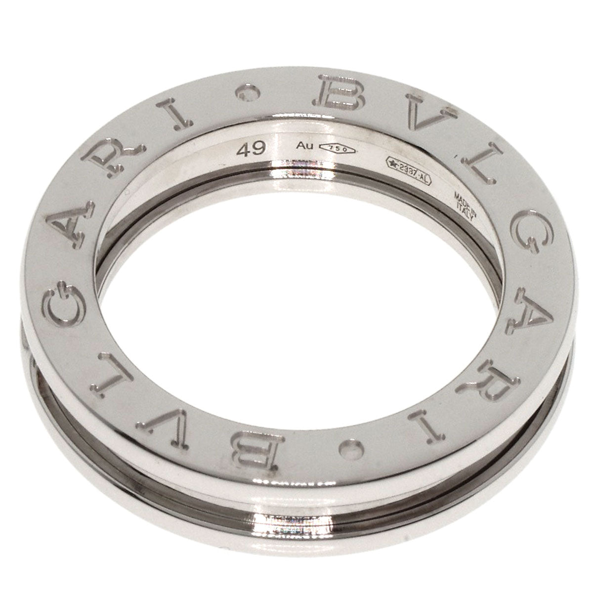 BVLGARI B.zero1 1 band #49 Ring K18 White Gold Ladies [Used]