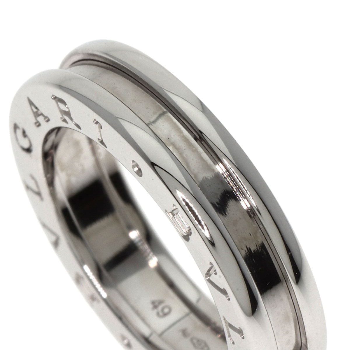 BVLGARI B.zero1 1 band #49 Ring K18 White Gold Ladies [Used]