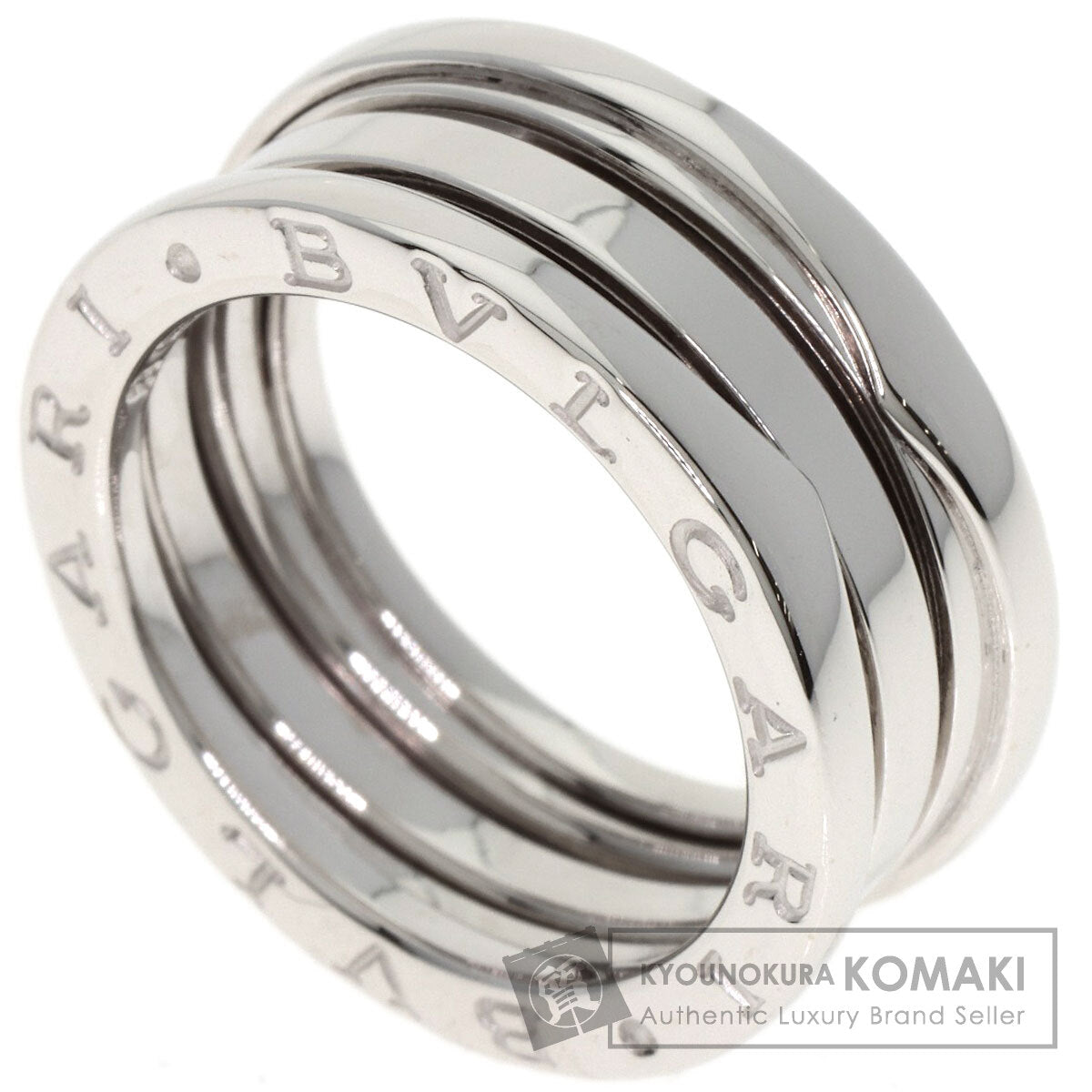 BVLGARI B.zero1 2 band #53 Ring K18 White Gold Ladies [Used]
