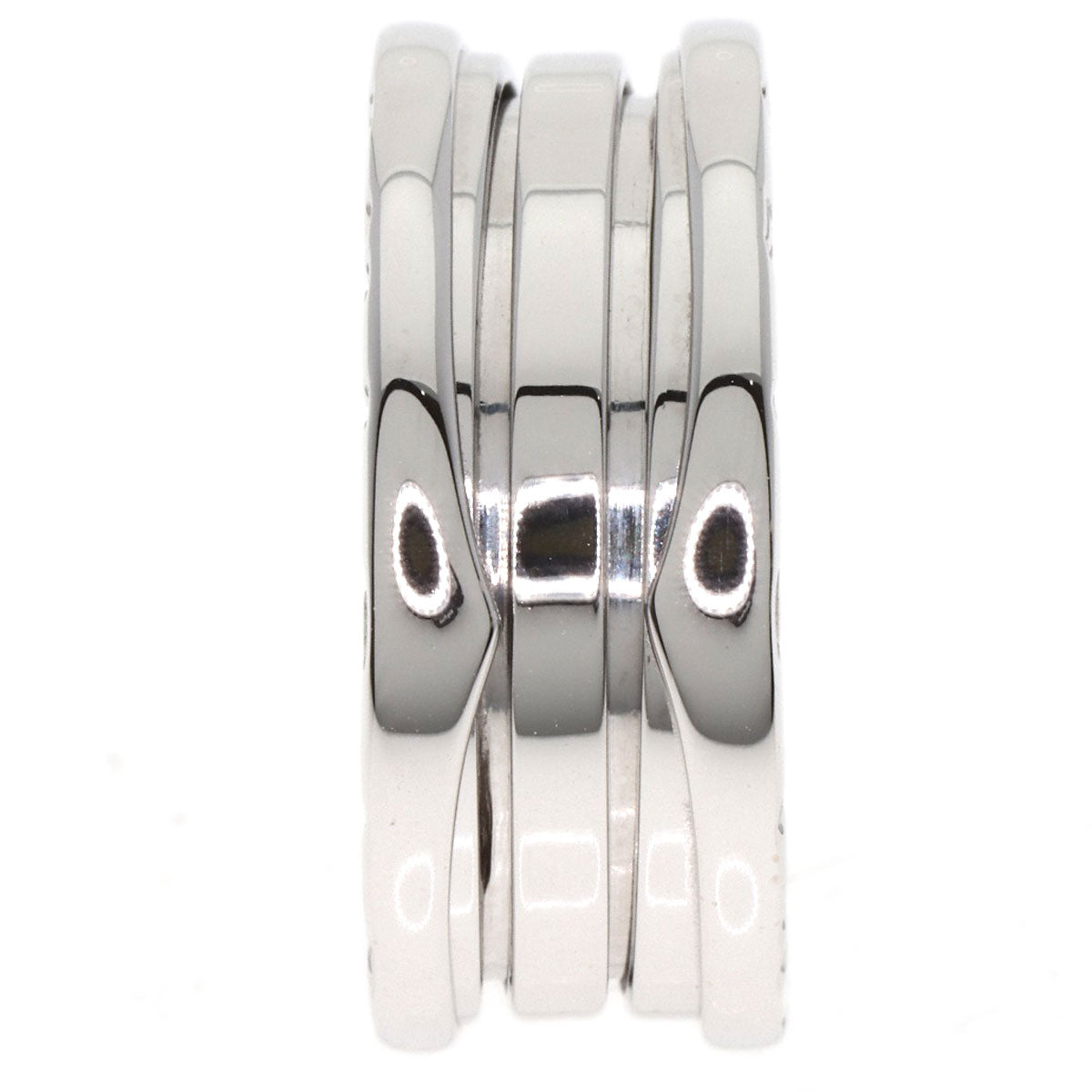 BVLGARI B.zero1 2 band #53 Ring K18 White Gold Ladies [Used]