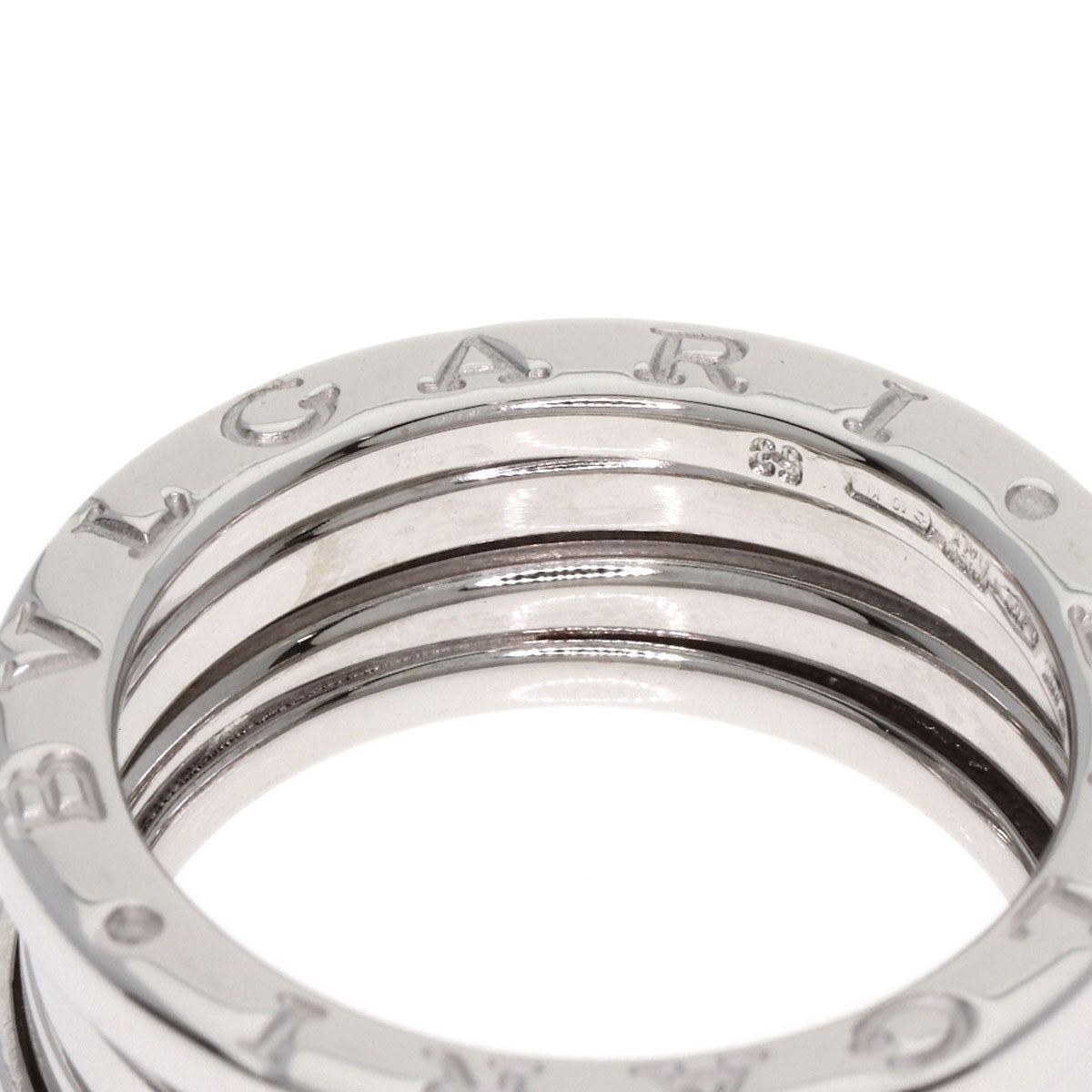 BVLGARI B.zero1 2 band #53 Ring K18 White Gold Ladies [Used]