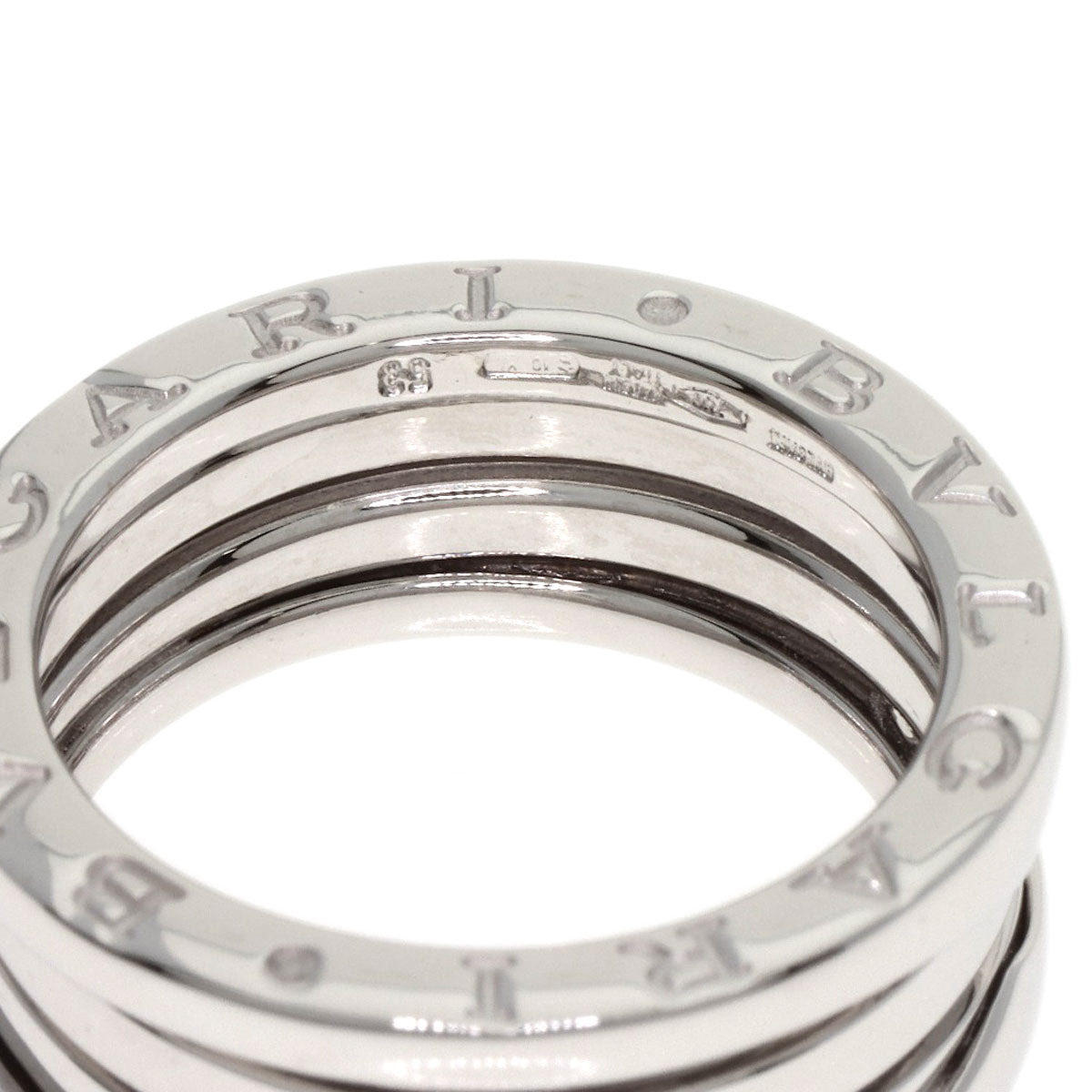 BVLGARI B.zero1 2 band #53 Ring K18 White Gold Ladies [Used]