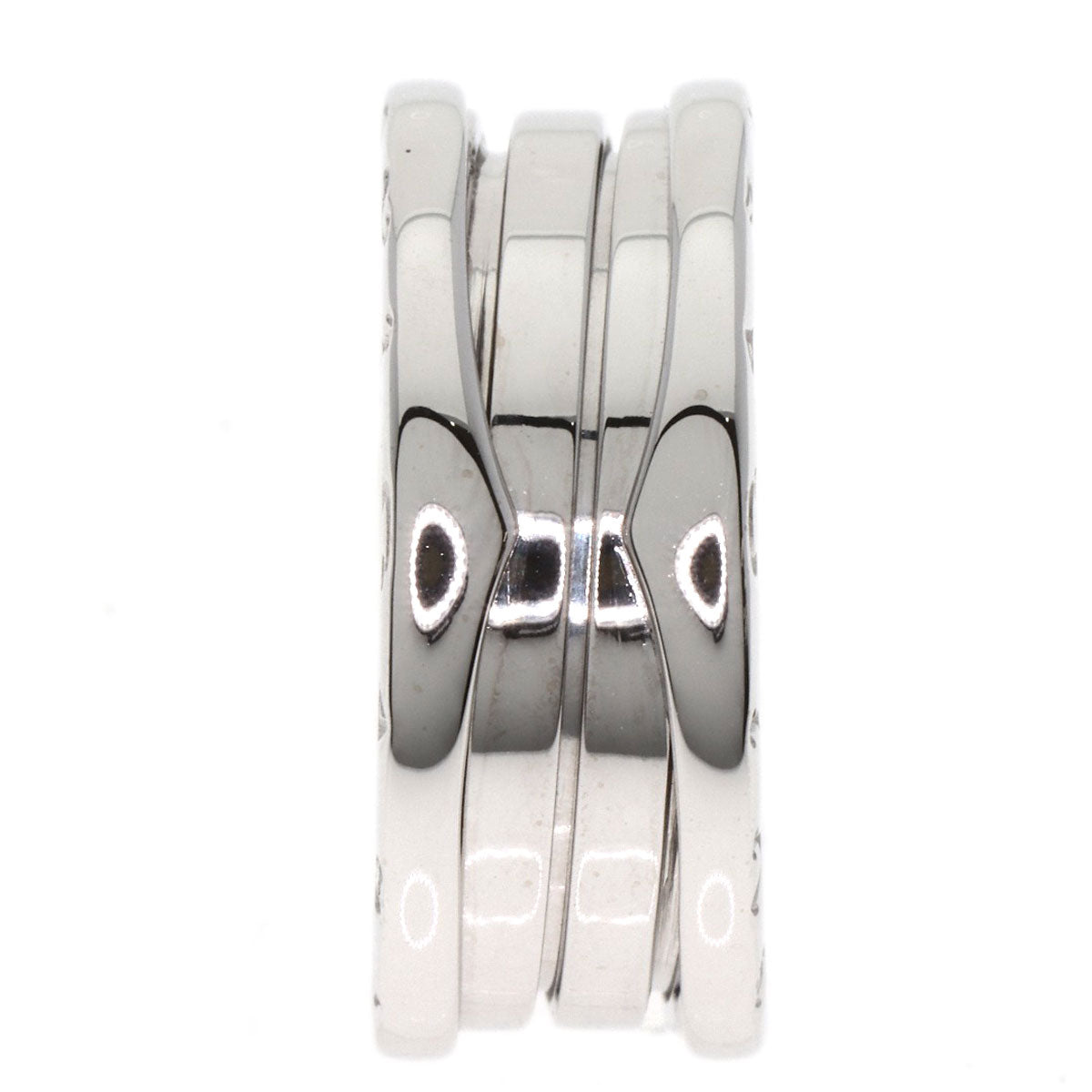 BVLGARI B.zero1 2 band #53 Ring K18 White Gold Ladies [Used]