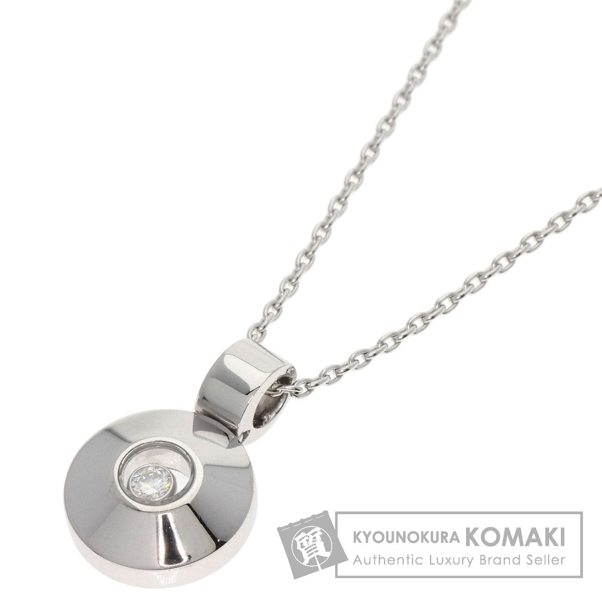 Chopard   Happy diamond Necklace  K18 White Gold Ladies [Used]