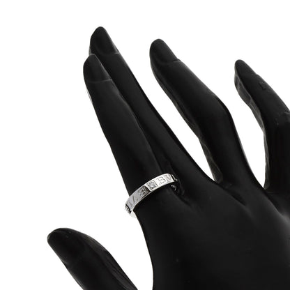 BVLGARI Double logo 1P Diamond Ring K18 White Gold Ladies [Used]