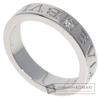 BVLGARI Double logo 1P Diamond Ring K18 White Gold Ladies [Used]