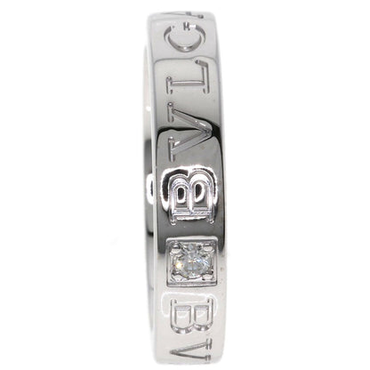 BVLGARI Double logo 1P Diamond Ring K18 White Gold Ladies [Used]