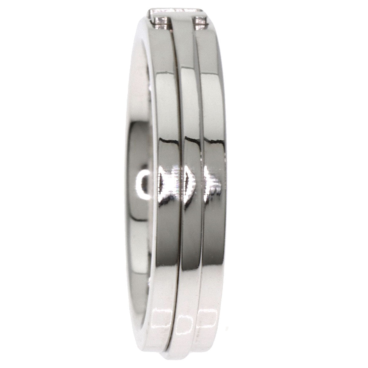 TIFFANY&Co. T TWO narrow Ring K18 White Gold Ladies [Used]