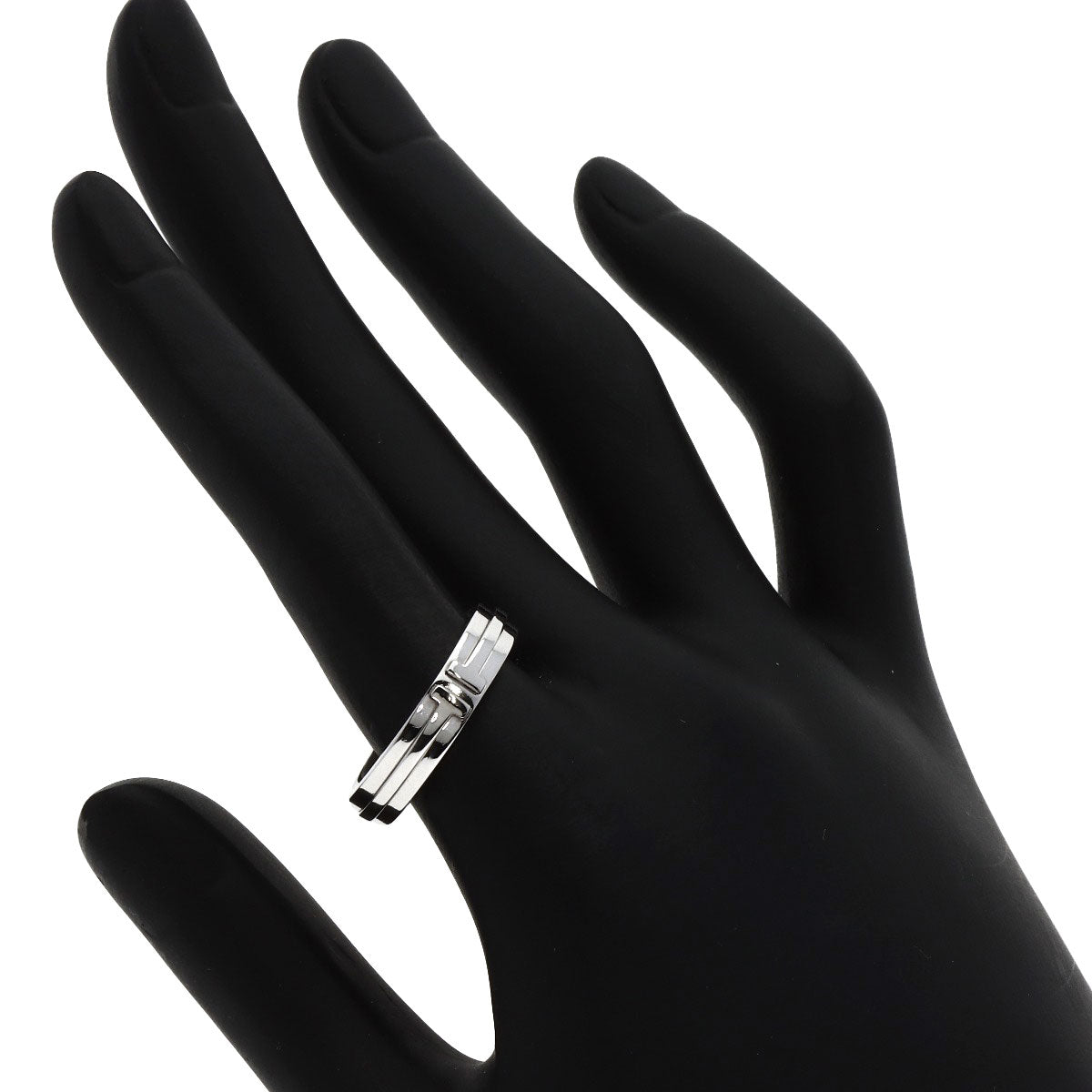 TIFFANY&Co. T TWO narrow Ring K18 White Gold Ladies [Used]