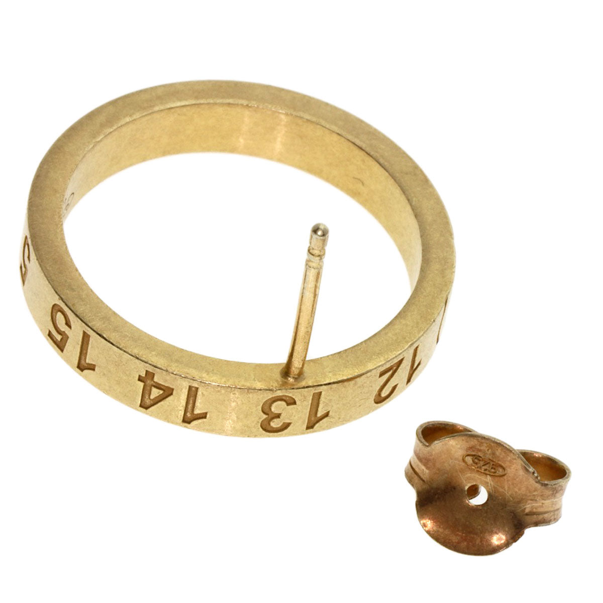 MaisonMargiela Numbering for one ear earring Silver Ladies [Used]