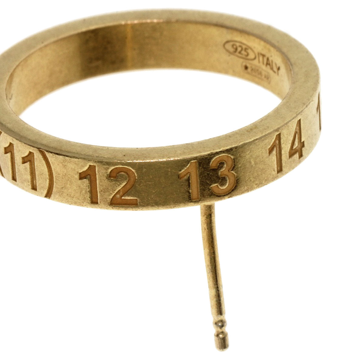 MaisonMargiela Numbering for one ear earring Silver Ladies [Used]