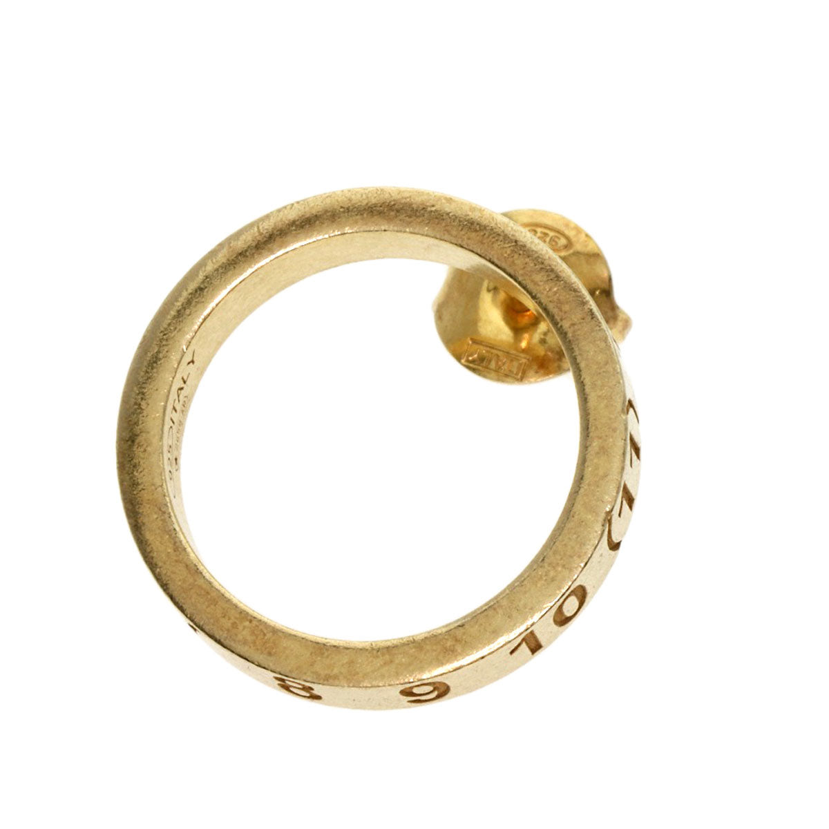 MaisonMargiela Number logo one side only earring Silver Gold PlatedLadies [Used]