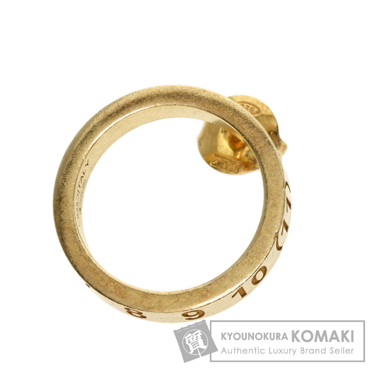 MaisonMargiela Number logo one side only earring Silver Gold PlatedLadies [Used]