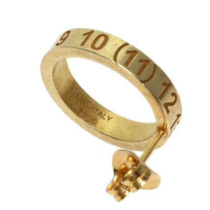 MaisonMargiela Number logo one side only earring Silver Gold PlatedLadies [Used]