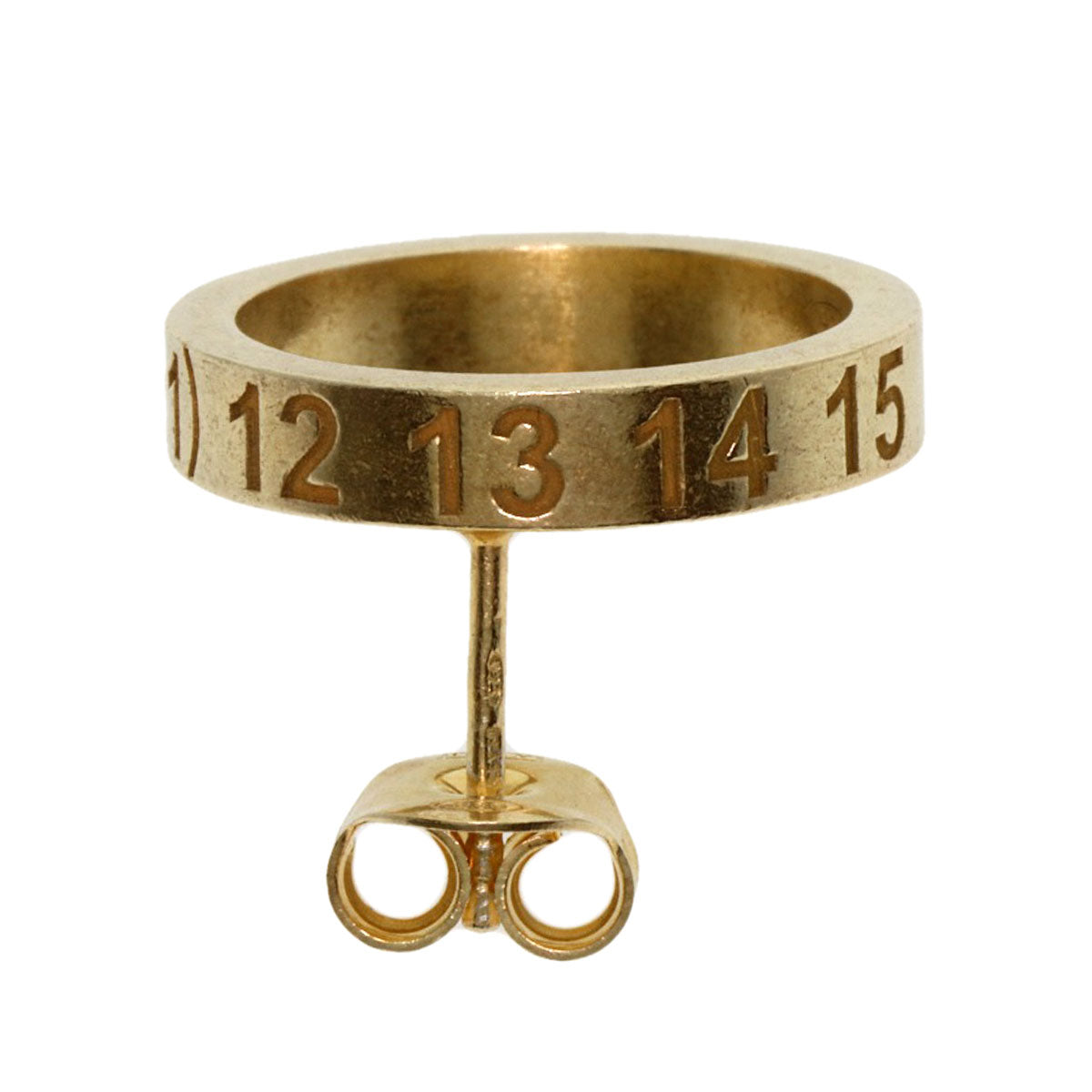 MaisonMargiela Number logo one side only earring Silver Gold PlatedLadies [Used]