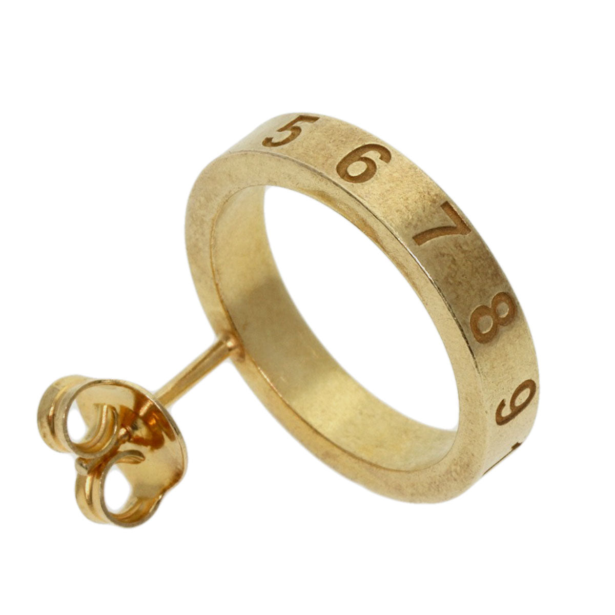 MaisonMargiela Number logo one side only earring Silver Gold PlatedLadies [Used]