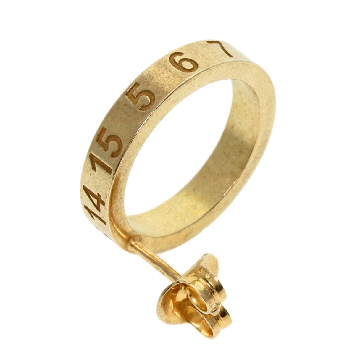 MaisonMargiela Number logo one side only earring Silver Gold PlatedLadies [Used]